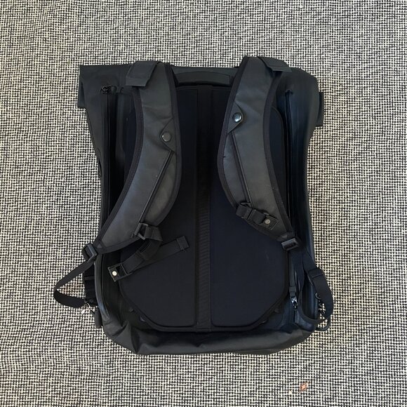 Black Ember rolltop backpack - Picture 2 of 3